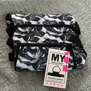 Black & White Floral Crossbody Bag